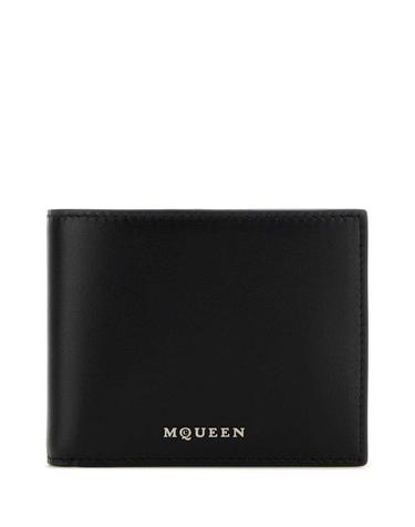 [해외직구][X45]알렉산더 맥퀸 8050671AATS 1000 남성 반지갑 장지갑 카드지갑 머니클립 Black leather wallet