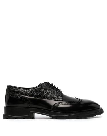 [해외직구][Q11]알렉산더 맥퀸 750388WIDW11000 남성 드레스슈즈 레이스업 구두 BLACK LEATHER LACE UP SHOES
