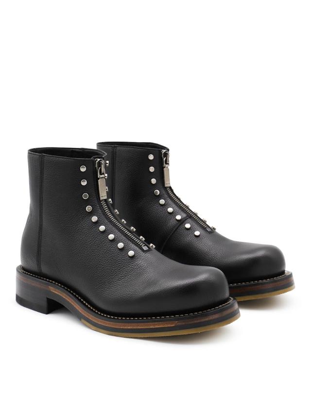 알렉산더 맥퀸 [해외직구][S27]MCQUEEN 831111WIAGG1064 남성 부츠 워커 컴뱃부츠 바이커 첼시부츠 사막화 BLACK LEATHER BOOTS 착용컷