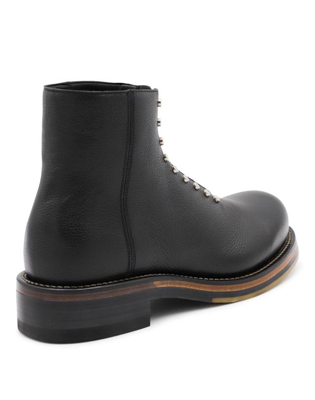 알렉산더 맥퀸 [해외직구][S27]MCQUEEN 831111WIAGG1064 남성 부츠 워커 컴뱃부츠 바이커 첼시부츠 사막화 BLACK LEATHER BOOTS 착용컷