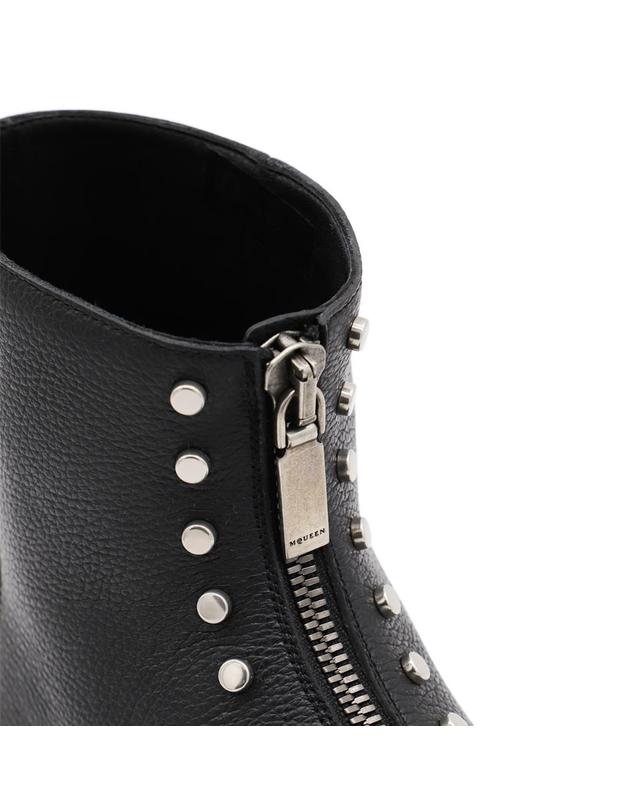 알렉산더 맥퀸 [해외직구][S27]MCQUEEN 831111WIAGG1064 남성 부츠 워커 컴뱃부츠 바이커 첼시부츠 사막화 BLACK LEATHER BOOTS 착용컷