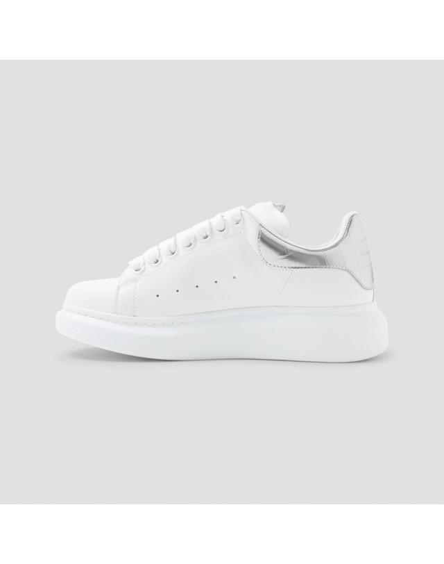 알렉산더 맥퀸 [해외직구][D14]알렉산더 맥퀸 553770WIAH0 9081 WHITE SILVER 여성 스니커즈 슬립온 Alexander McQueen Oversized Sneakers 착용컷