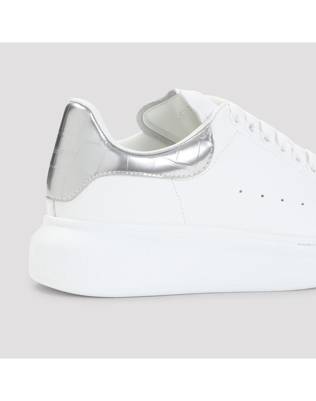 알렉산더 맥퀸 [해외직구][D14]알렉산더 맥퀸 553770WIAH0 9081 WHITE SILVER 여성 스니커즈 슬립온 Alexander McQueen Oversized Sneakers 착용컷