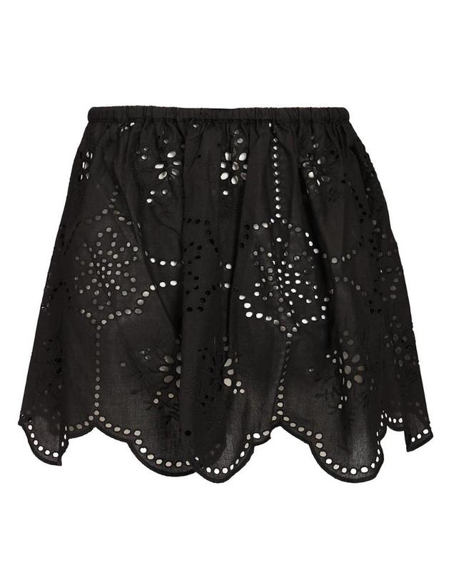 마티유 [해외직구][A94]MATTEAU BMNSKBLK 여성 스커트 치마 MATTEAU MATTEAU Broderie Mini Skirt 착용컷