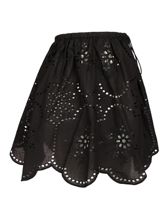 마티유 [해외직구][A94]MATTEAU BMNSKBLK 여성 스커트 치마 MATTEAU MATTEAU Broderie Mini Skirt 착용컷