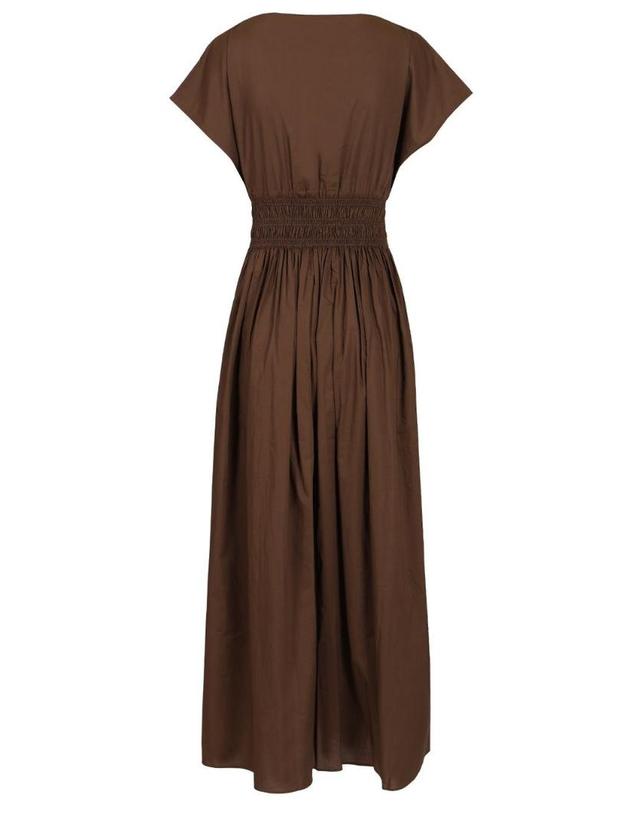 마티유 [해외직구][A94]MATTEAU SWMDR PLCHC 여성 미디원피스 드레스 MATTEAU MATTEAU Shirred Waist Midi Dress 착용컷