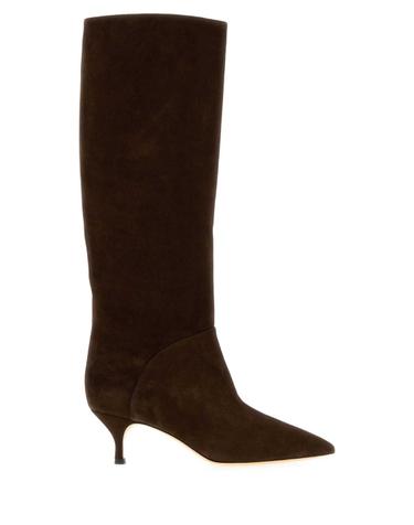 [해외직구][X45]CASADEI 1S363A0501RENNA2403 2403 여성 앵클부츠 미들 롱부츠 니하이부츠 Chocolate suede Giulia boots
