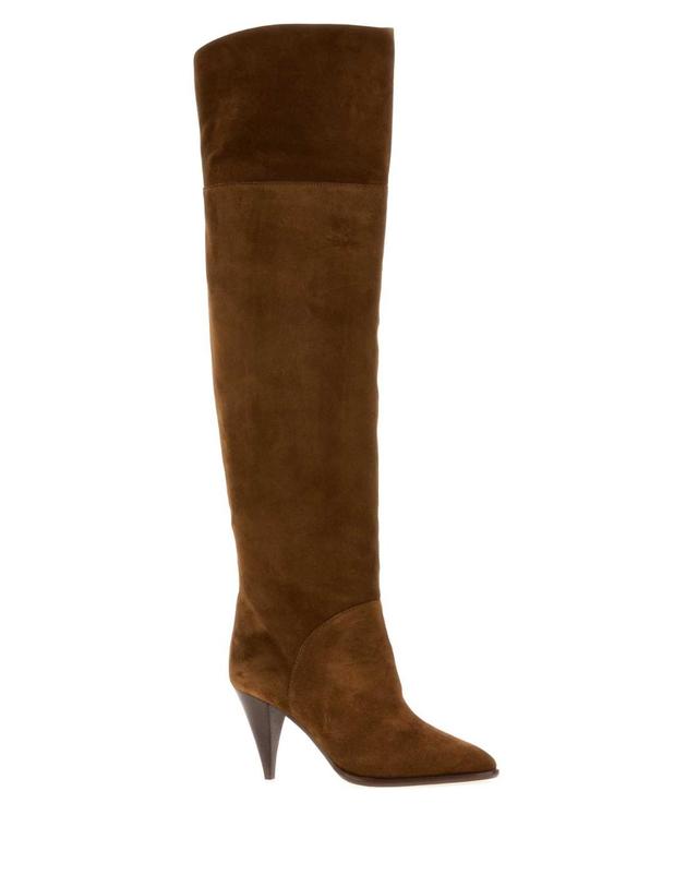까사데이 [해외직구][X45]CASADEI 1T094C0801NOMAD2608 SELLA 여성 앵클부츠 미들 롱부츠 니하이부츠 Brown suede boots 착용컷