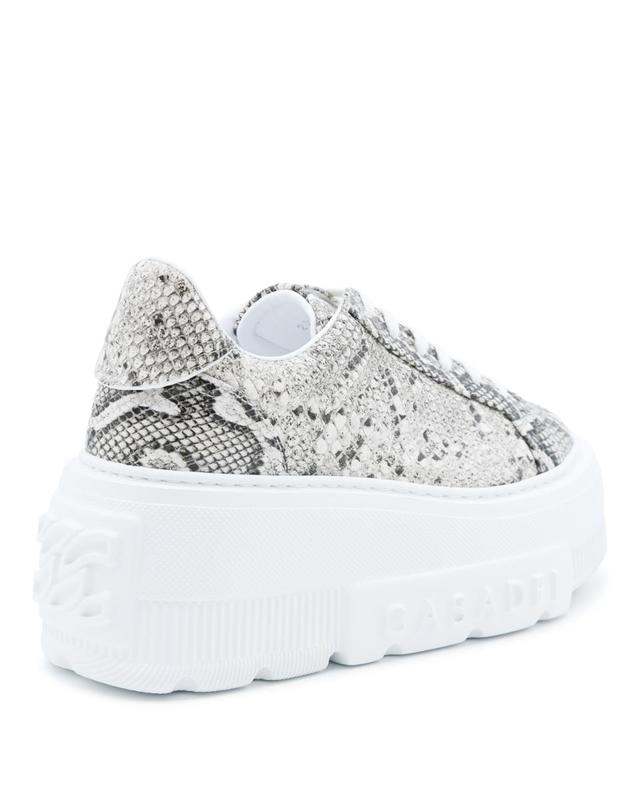 까사데이 [해외직구][B47]CASADEI 2X894U0701BASIL9500 여성 스니커즈 로우탑 GREY LEATHER NEXUS SNEAKERS 착용컷