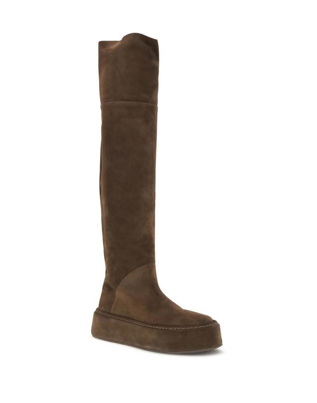 까사데이 [해외직구][K68]CASADEI 2T092C0501RENNA2403 CACAO 여성 앵클부츠 미들 롱부츠 니하이부츠 여성부츠 Suede knee high Boots 착용컷