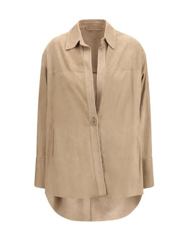 [해외직구][K68]SALVATORE SANTORO 50011D SAND 여성 셔츠 남방 긴팔 반팔 블라우스 Suede Shirt