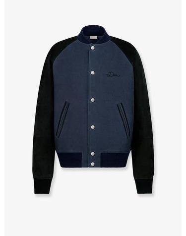 [해외직구][N85]디올 613L433A3010 남성 자켓 블레이저 코트 패딩 DIOR Dior Ribbon College cotton and suede bomber