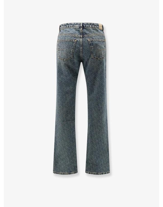 디올 [해외직구][N85]디올 652P90A3K13 여성 데님 청바지 진 DIOR Denim blue jeans with all over Dior Oblique motif 착용컷