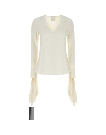 [해외직구][X45]지방시 BW61DN15X9 130 여성 셔츠 남방 블라우스 White silk blouse
