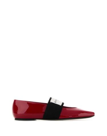 [해외직구][X45]지방시 BE5010E2FF 272 여성 플랫슈즈 발레리나슈즈 메리제인 Red leather Squared ballerinas