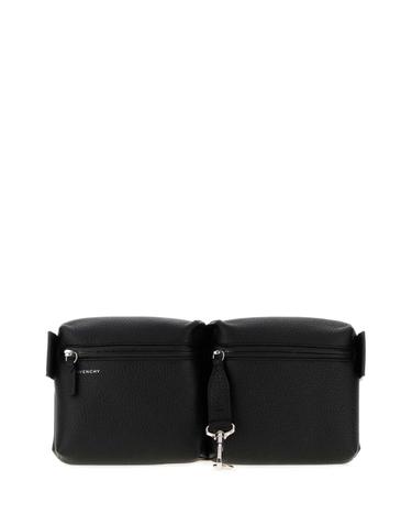 [해외직구][X45]지방시 BKU05HB2GY 001 남성 힙색 벨트백 범백 Black leather Fold belt bag