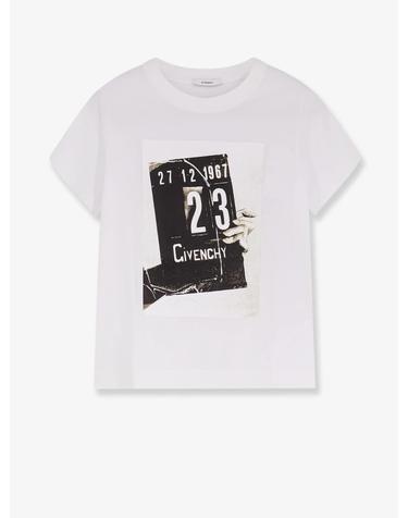 [해외직구][N85]지방시 BW70FJP7A4 여성 티셔츠 민소매 긴소매 탑 GIVENCHY Cotton t shirt with print on the front