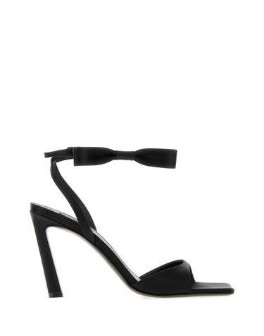 [해외직구][X45]지방시 BE30D0E2JU 001 여성 샌들 슬리퍼 샌들힐 플립플랍 샌들힐 Black satin Naked Bow sandals