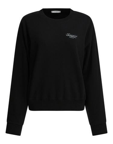 [해외직구][V90]지방시 BWJ04UP7A7001 여성 맨투맨 후드 스웨트셔츠 Sweatshirt with Givenchy Stamp