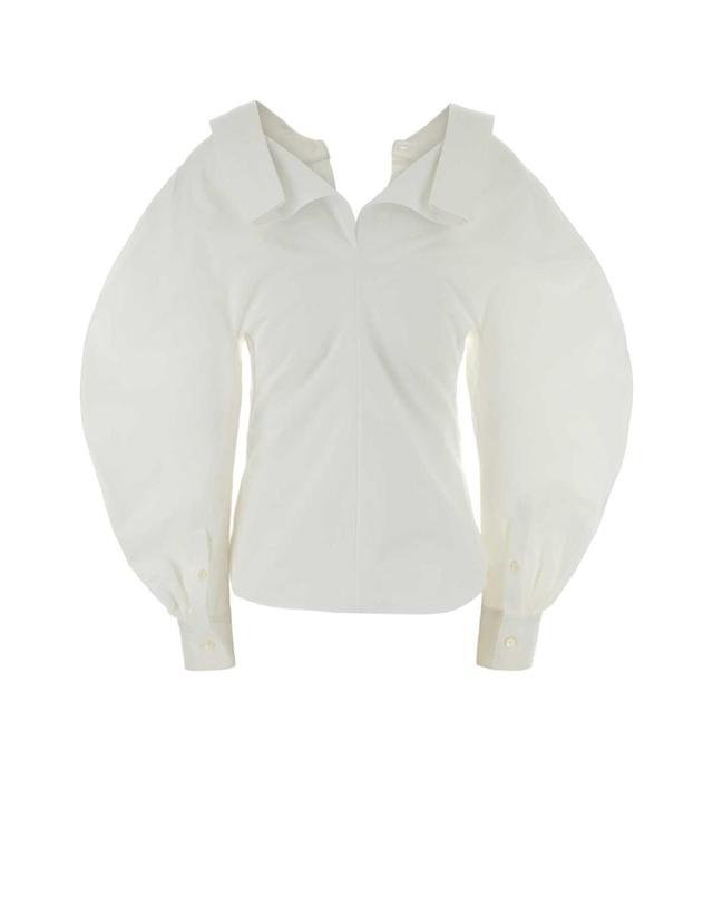 지방시 [해외직구][X45]지방시 BW61K21642 100 여성 셔츠 남방 블라우스 White poplin shirt 착용컷