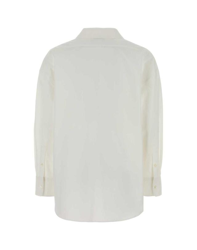 지방시 [해외직구][X45]지방시 BW61LE1642 100 여성 셔츠 남방 블라우스 White poplin shirt 착용컷