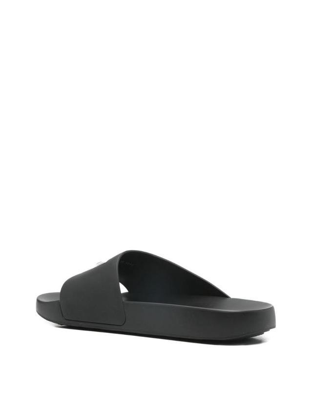 지방시 [해외직구][P13]지방시 BH302MH1XL001 남성 슬리퍼 조리 뮬 샌들 블로퍼 로퍼 쪼리 GIVENCHY LABEL POOL SLIDES 착용컷