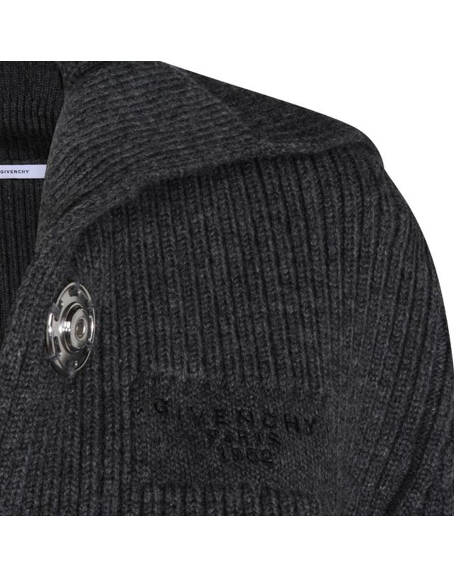 지방시 [해외직구][B47]지방시 BWK00K4ZSM033 여성 니트 스웨터 가디건 DARK GREY WOOL KNITWEAR 착용컷