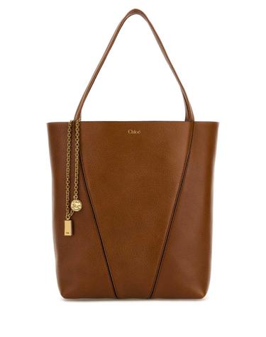 [해외직구][X45]끌로에 CHC25SS811N84 26M 여성 토트백 쇼퍼백 탑핸들백 핸드백 Caramel leather Spin shopping bag