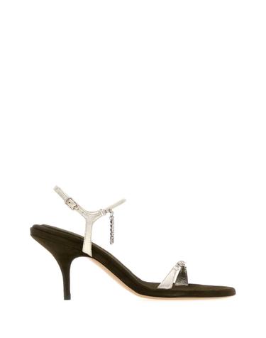 [해외직구][X45]끌로에 CH26A19ZYY 21Q 여성 샌들 슬리퍼 샌들힐 플립플랍 샌들힐 Silver leather Zia sandals