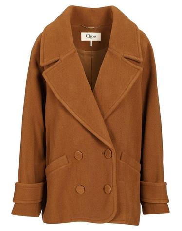 [해외직구][A94]끌로에 CH26AMA06077212 여성 가죽자켓 바이커자켓 CHLOE CHLOE Short Double Breasted Wool Coat With Herringbone Pattern