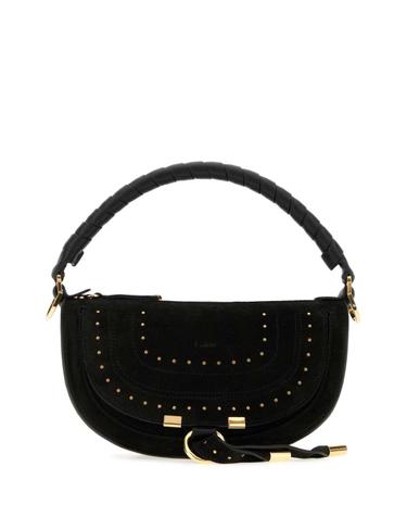 [해외직구][X45]끌로에 CH26AP927S82 001 여성 토트백 쇼퍼백 탑핸들백 핸드백 Black suede mini Marcie shoulder bag