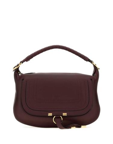 [해외직구][X45]끌로에 CH26SS882R35 604 여성 토트백 쇼퍼백 탑핸들백 핸드백 Aubergine leather small Marcie shoulder bag