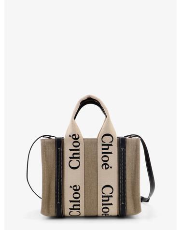 [해외직구][N85]끌로에 CHC22AS397I26 여성 크로스백 숄더백 쇼퍼백 CHLOE Woody linen canvas and leather tote bag