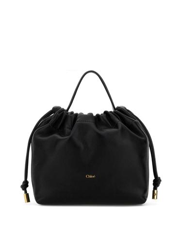 [해외직구][X45]끌로에 CH26SP126R12 001 여성 토트백 쇼퍼백 탑핸들백 핸드백 Black leather mini ChloA Icons handbag
