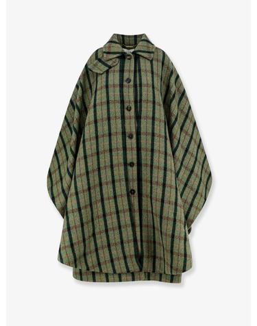 [해외직구][N85]끌로에 CH26WMA53074 여성 롱코트 하프코트 패딩코트 CHLOE Madras wool cape coat