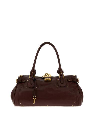[해외직구][X45]끌로에 CH26WS826P75 27M 여성 토트백 쇼퍼백 탑핸들백 핸드백 Chocolate leather Paddington XL shoulder bag
