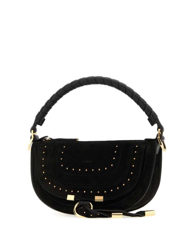 끌로에 [해외직구][X45]끌로에 CH26AP927S82 001 여성 토트백 쇼퍼백 탑핸들백 핸드백 Black suede mini Marcie shoulder bag 착용컷
