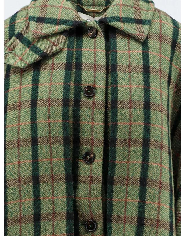 끌로에 [해외직구][N85]끌로에 CH26WMA53074 여성 롱코트 하프코트 패딩코트 CHLOE Madras wool cape coat 착용컷