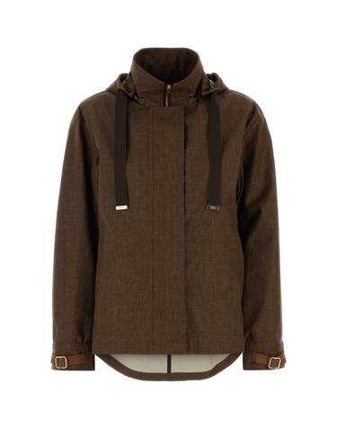 [해외직구][X45]에르노 GC000559D17150 2240 여성 자켓 베스트 블레이저 봄버 데님 Brown linen blend jacket