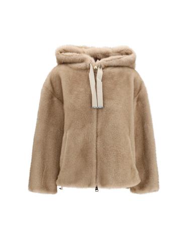 [해외직구][K68]에르노 GI000318D12739 1985 여성 자켓 베스트 봄버 파카 베스트 블레이저 Hooded Jacket in eco fur