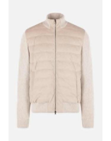 [해외직구][E32]에르노 PI00121UR129341985 남성 다운자켓 패딩자켓 HERNO Resort down jacket in flannel and knit