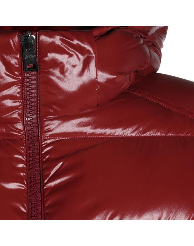 에르노 [해외직구][Q11]에르노 PI001416U129736705 남성 다운자켓 패딩자켓 BURGUNDY VYNIL PUFFER DOWN JACKET 착용컷