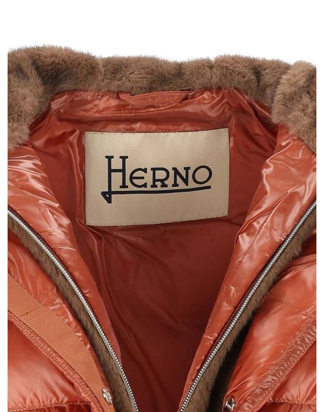 에르노 [해외직구][A94]에르노 PI002312D12017Z5875 여성 패딩 다운자켓 베스트 HERNO HERNO Short Puffer Jacket With Faux Fur Lining 착용컷
