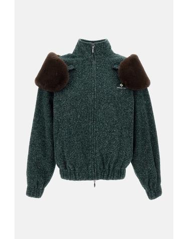 [해외직구][G95]슈슈 통 MWDFCO06CAS237SG100 여성 코트 트렌치코트 케이프 자켓 DECORATIVE FAUX FUR LOOSE COAT