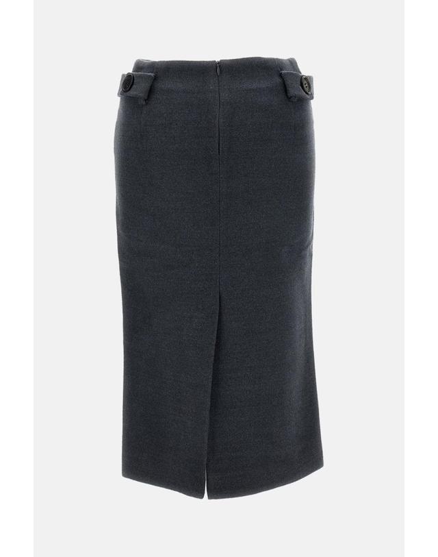 슈슈통 [해외직구][G95]슈슈 통 MWDFSK05WFO023GR100 여성 스커트 치마 BOW TRIMMED STRAIGHT SKIRT 착용컷