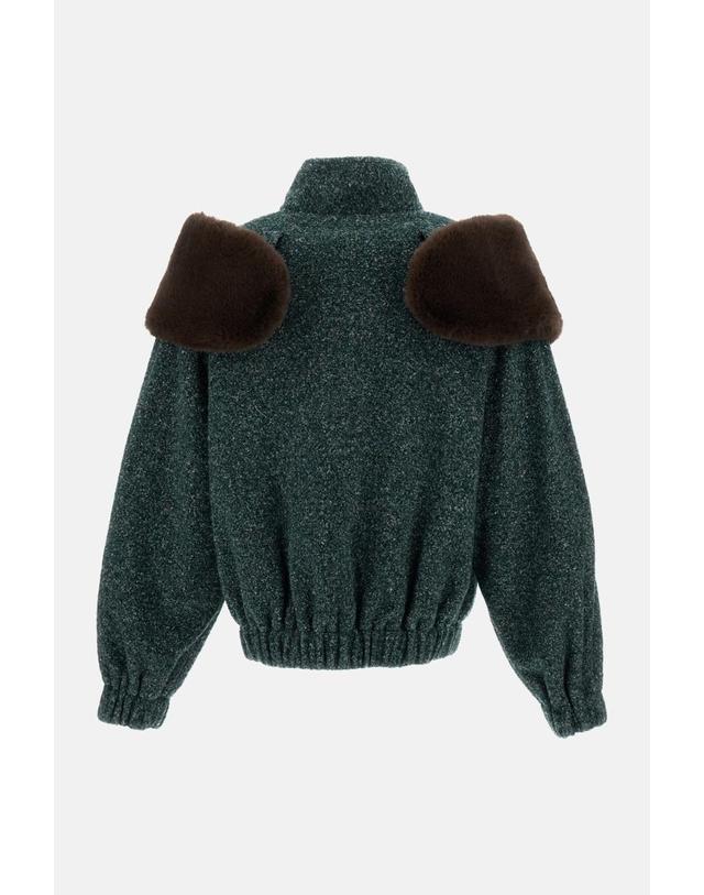 슈슈통 [해외직구][G95]슈슈 통 MWDFCO06CAS237SG100 여성 코트 트렌치코트 케이프 자켓 DECORATIVE FAUX FUR LOOSE COAT 착용컷