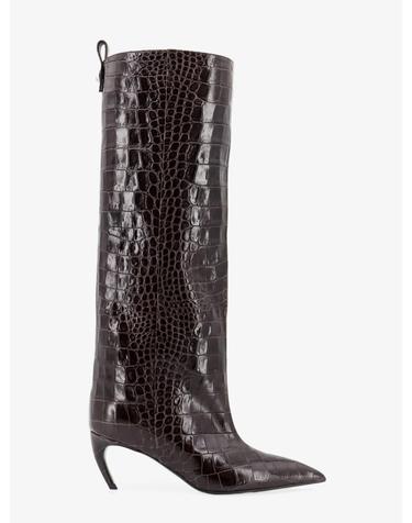 [해외직구][N85]아티코 261WSH00879 여성 부츠 부티 앵클 미들 롱 니하이 THE ATTICO Lea boots in leather with crocodile print