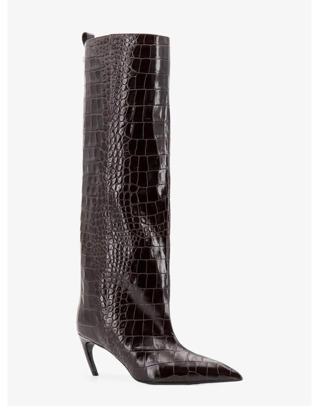 아티코 [해외직구][N85]아티코 261WSH00879 여성 부츠 부티 앵클 미들 롱 니하이 THE ATTICO Lea boots in leather with crocodile print 착용컷