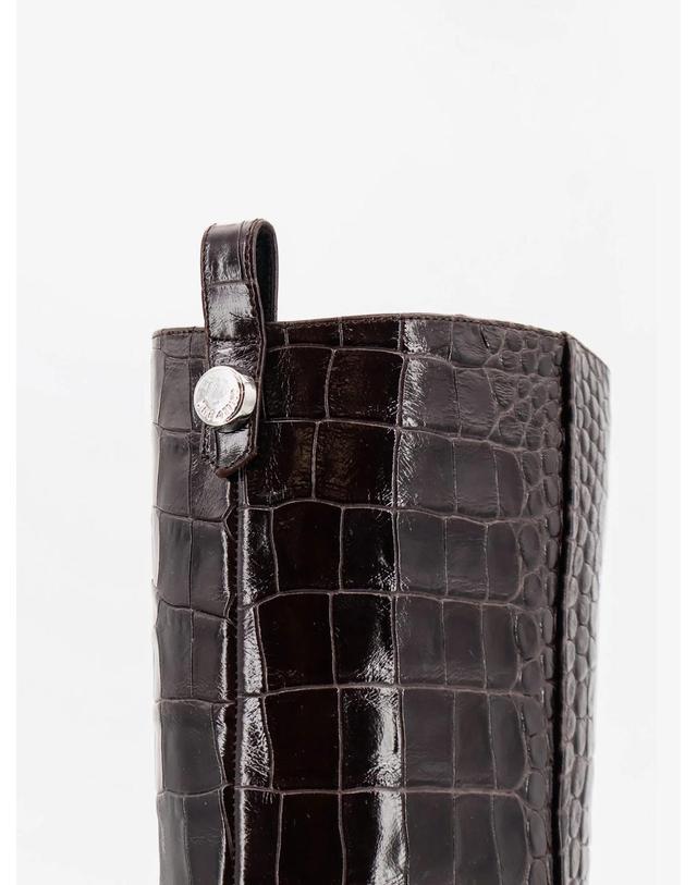 아티코 [해외직구][N85]아티코 261WSH00879 여성 부츠 부티 앵클 미들 롱 니하이 THE ATTICO Lea boots in leather with crocodile print 착용컷