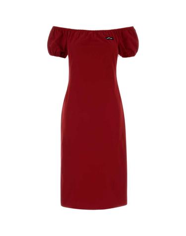[해외직구][X45]미우미우 MF6183SOOO1BMS F0011 여성 원피스 롱 미디 미니 드레스 Red poplin dress